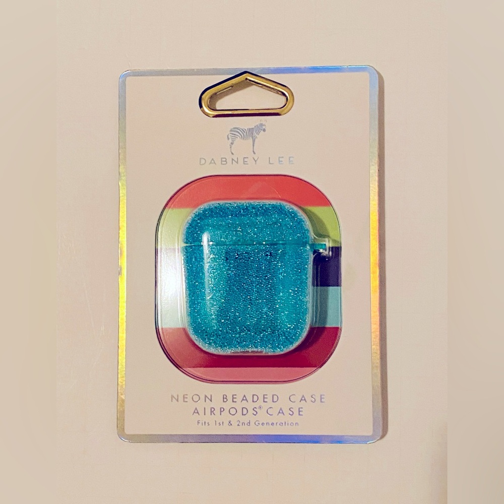 Dabney Lee | Neon Beaded AirPod Case | Sparkling ✨ Blue